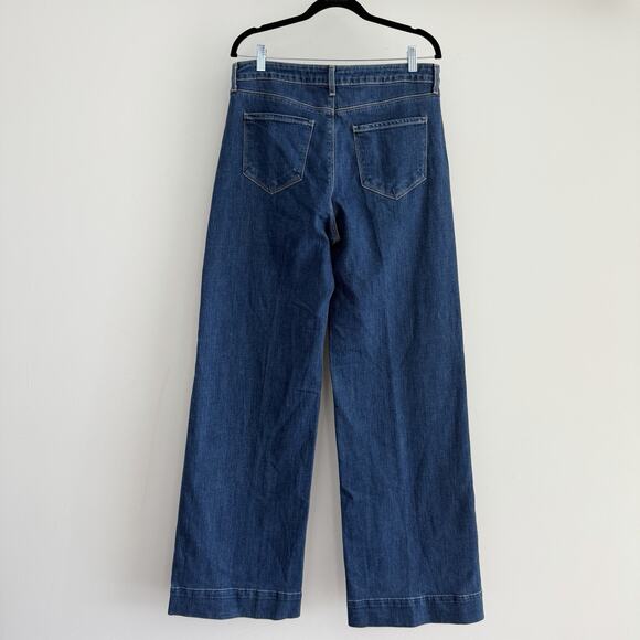 L'Agence Madden Wide Leg Jeans Womens 31 High Waist Flared Stretch Durango Wash - Picture 5 of 14